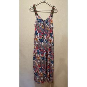 Aratta Silent Journey NWT Multicolor Paisley Print Open Back Maxi Dress Size M
